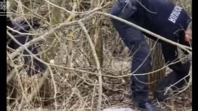 На Львівщині патрульні врятували собаку (ВІДЕО)