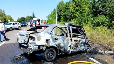 Львівський район: внаслідок ДТП загорівся автомобіль