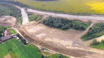 У селах Самбірського району будують захисні дамби від затоплення водами річки Дністер