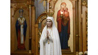До львівського храму привезли копію статуї Діви Марії з Фатіми (ВІДЕО)