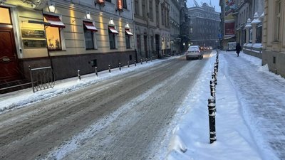 У Львові комунальники Садового проспали сніг