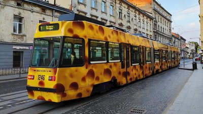 У Львові курсує сирний трамвай