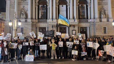 У Львові студенти Української академії друкарства протестували проти приєднання до Львівського університету