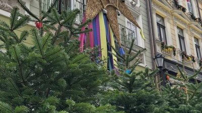 У центрі Львова встановили різдвяну зірку