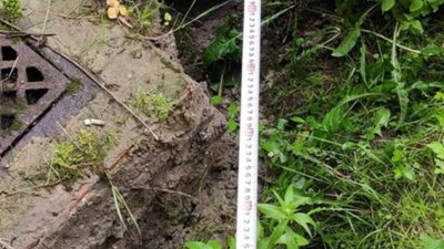 У Львові на місці утворення провалля облаштували дощоприймач (ФОТО)