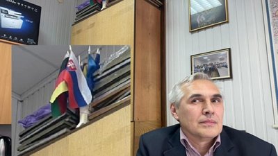 На робочому місці чиновника Мінветеранів помітили триколор РФ (ВІДЕО)