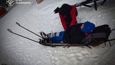 Львівська область: рятувальники допомогли травмованій лижниці