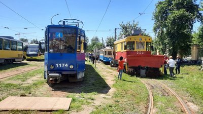 У Львові влаштували виставку старовинних трамваїв (ФОТО, ВІДЕО)