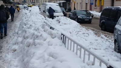 У Львові з вулиці Зеленої так і не прибрали сніг (ФОТО)