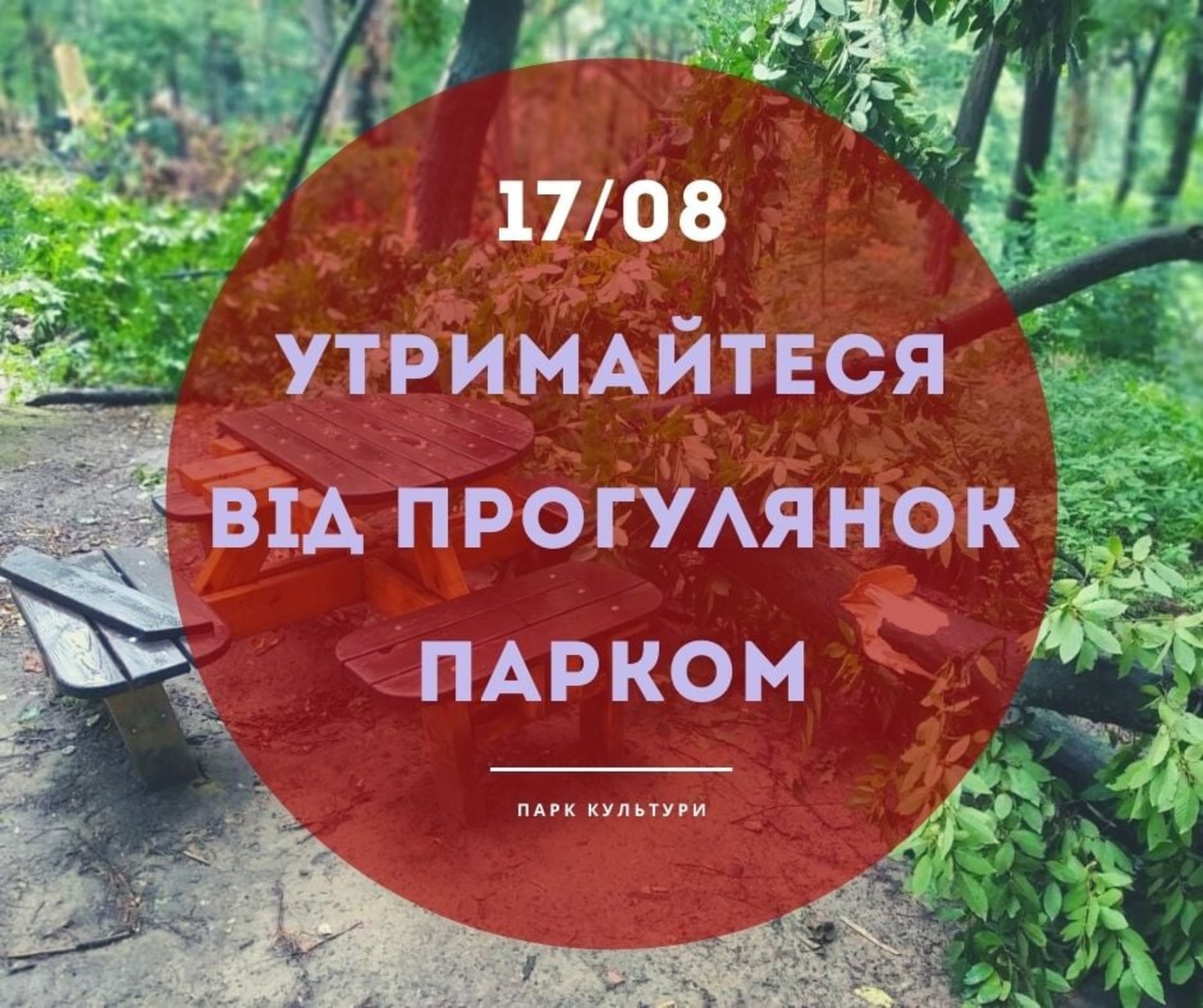 У Львові у парку культури впали дерева, фото із Фб-сторінки парку