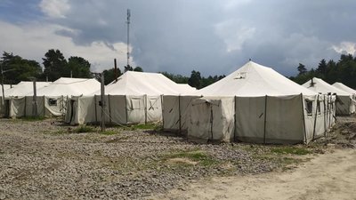 На Яворівському полігоні почали ліквідовувати наслідки зливи (ФОТО)