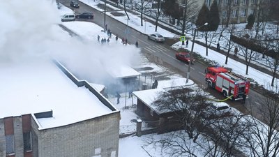 У Львові горіло приміщення колишнього ресторану (ФОТО, ВІДЕО)