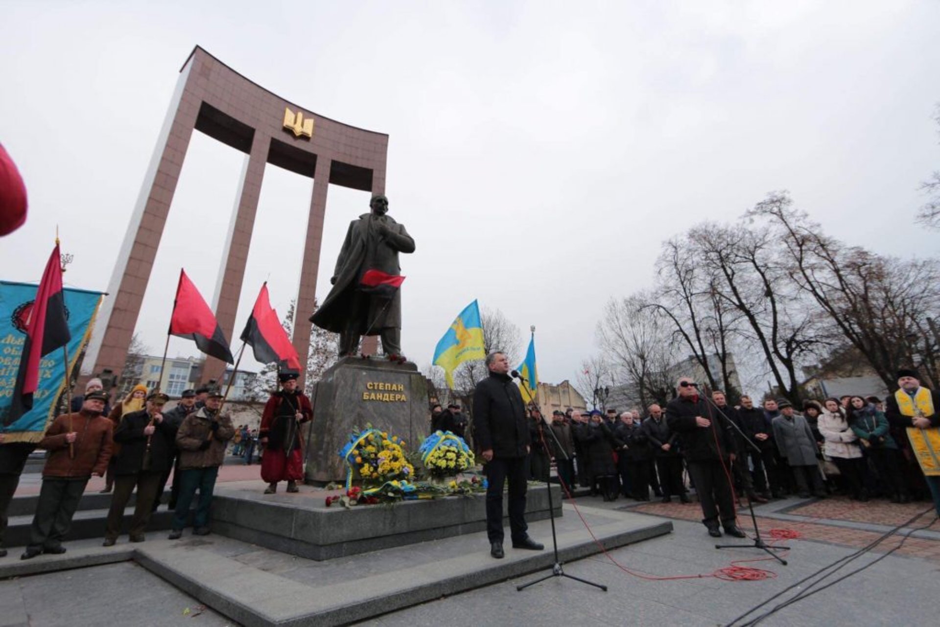 На Львівщині відзначили 110-ту річницю від дня народження Степана Бандери. Фото Ольга Матейчик