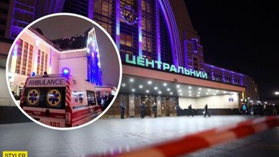 На вокзалі у Києві плитка впала на голову пасажиру (ВІДЕО)