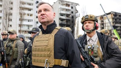 Анджей Дуда приїхав у Бородянку (ФОТО)
