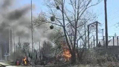 У Львові горіла підстанція (ФОТО, ВІДЕО)
