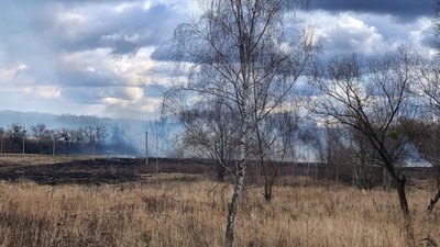 У Червонограді гасили пожежу на березі річки Західний Буг (ФОТО)