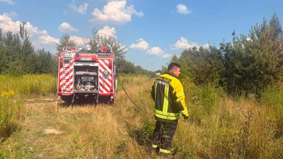На Львівщині у спеку палять суху траву