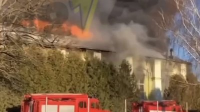 Дим від пожежі у Жовкві було видно у Львові